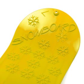 Dětský kluzák na sníh Baby Mix SNOWBOARD 72 cm žlutý