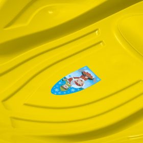 Dětský sáňkovací kluzák Mušle Baby Mix PREMIUM KOMFORT 80 cm žlutý