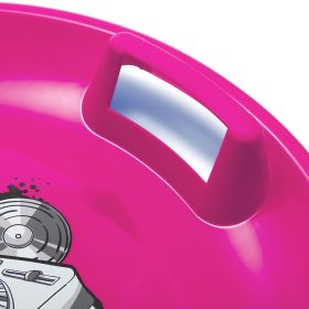 Sáňkovací talíř Baby Mix 60 cm MUSIC růžový