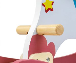 Dřevěný houpací koník s opěradlem Milly Mally Lucky 12 růžový