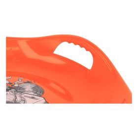 Sáňkovací talíř Baby Mix 60 cm Snowflake MUSIC oranžový
