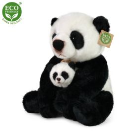 Plyšová panda s mládětem 27 cm ECO-FRIENDLY RAPPA