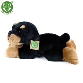 Plyšový pes rotvajler ležící 30 cm ECO-FRIENDLY RAPPA