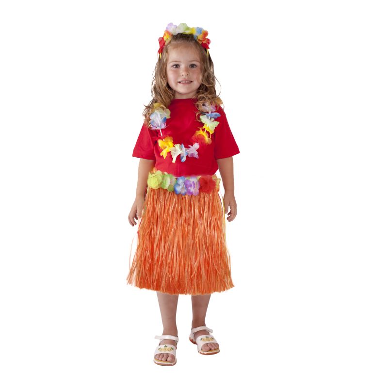Sukně Havaj dětská 45 cm oranžová RAPPA