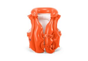 Nafukovací vesta plovací DELUXE oranžová 3-6 let Intex