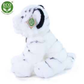 Plyšový tygr bílý sedící 30 cm ECO-FRIENDLY RAPPA
