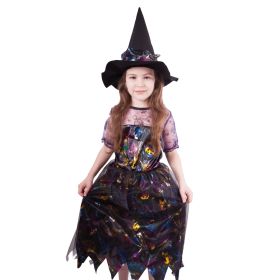 Dětský kostým čarodějnice barevná (M) RAPPA