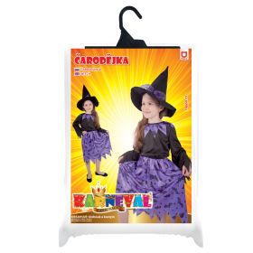 Dětský kostým čarodějnice s netopýry a kloboukem (S) RAPPA