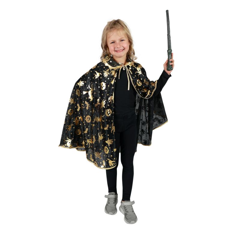 Dětský plášť Čaroděj zlatý dekor RAPPA