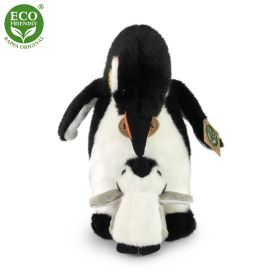 Plyšový tučňák s mládětem 22 cm ECO-FRIENDLY RAPPA