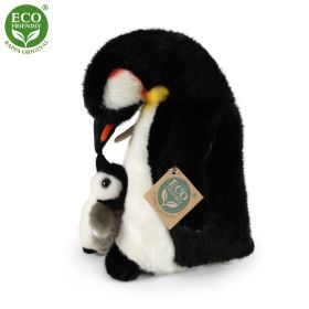 Plyšový tučňák s mládětem 22 cm ECO-FRIENDLY RAPPA