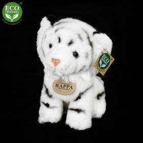 Plyšový tygr bílý sedící 18 cm ECO-FRIENDLY RAPPA