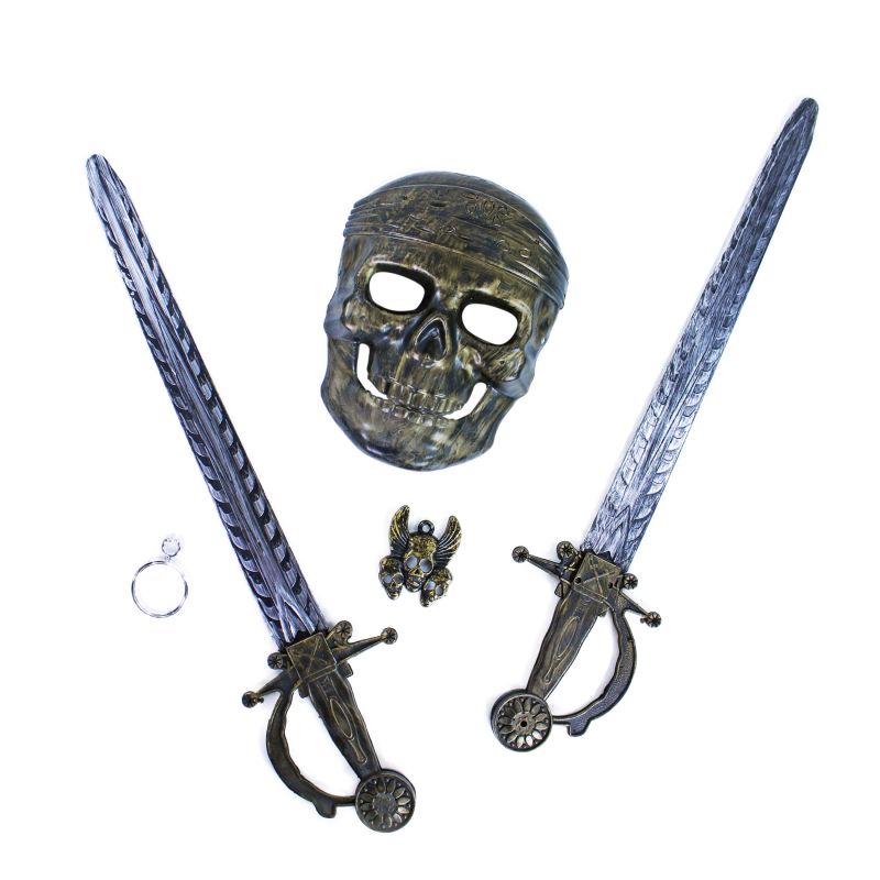 Pirátská sada s maskou a 2 meči RAPPA