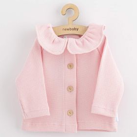 Kojenecký kabátek na knoflíky New Baby Luxury clothing Laura růžový | 56 (0-3m), 62 (3-6m), 68 (4-6m), 74 (6-9m), 80 (9-12m), 86 (12-18m), 92 (18-24m)