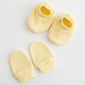 Kojenecký bavlněný set-capáčky a rukavičky New Baby Casually dressed žlutá 0-6m Žlutá | 0-6 m
