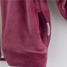 Kojenecká semišková mikina New Baby Suede clothes růžovo fialová