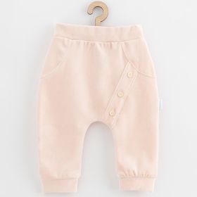 Kojenecké semiškové tepláčky New Baby Suede clothes světle růžová | 62 (3-6m), 68 (4-6m), 80 (9-12m), 86 (12-18m), 92 (18-24m)