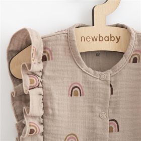 Letní kojenecké mušelínové šaty New Baby Rainbow Hnědá