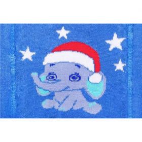 Vánoční bavlněné punčocháčky New Baby modré se slonem