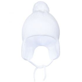 Zimní dětská čepička New Baby bílá | 98 (2-3r)