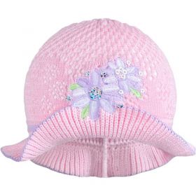 Pletený klobouček New Baby růžovo-fialový | 104 (3-4r)