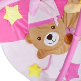 Hrací deka s melodií PlayTo spící medvídek růžová