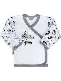 Kojenecká bavlněná košilka New Baby Music Bílá | 56 (0-3m), 62 (3-6m), 68 (4-6m)