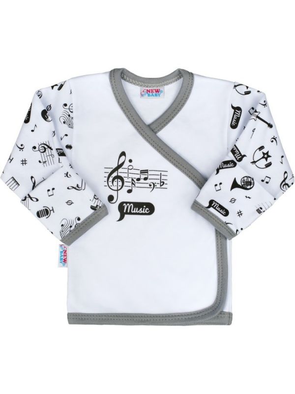 Kojenecká bavlněná košilka New Baby Music Bílá
