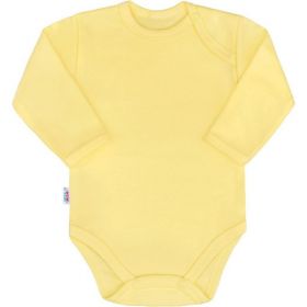 Kojenecké body s dlouhým rukávem New Baby Pastel žluté Žlutá | 68 (4-6m)