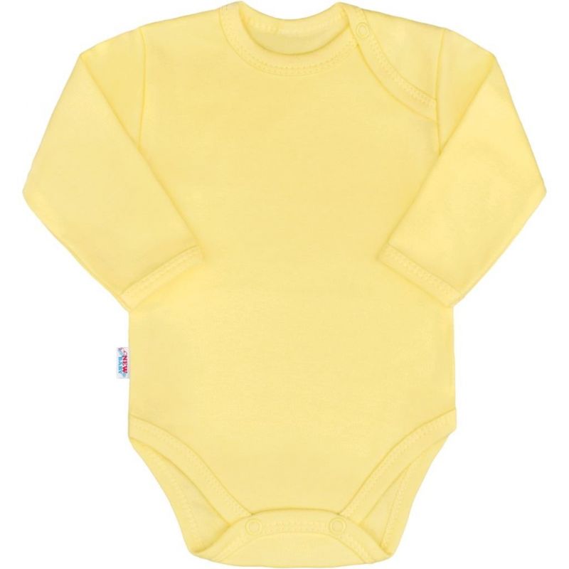 Kojenecké body s dlouhým rukávem New Baby Pastel žluté Žlutá