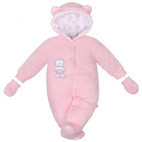 Zimní kombinézka New Baby Nice Bear růžová | 56 (0-3m), 62 (3-6m), 68 (4-6m), 74 (6-9m)