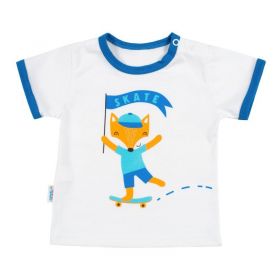 Kojenecká souprava tričko a kraťásky New Baby Liška Modrá