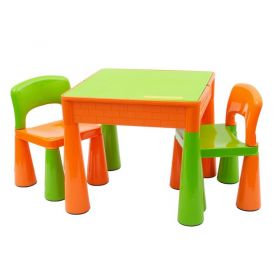 Dětská sada stoleček a dvě židličky NEW BABY oranžová