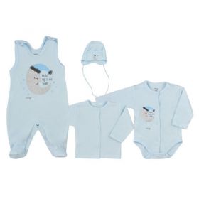 4-dílná kojenecká souprava Koala Moon modrá | 50, 56 (0-3m), 62 (3-6m), 68 (4-6m)