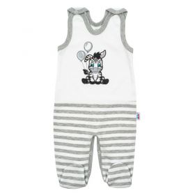 Kojenecké bavlněné dupačky New Baby Zebra exclusive Bílá | 74 (6-9m), 80 (9-12m)