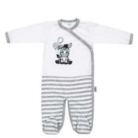 Kojenecký bavlněný overal New Baby Zebra exclusive Bílá | 56 (0-3m), 62 (3-6m), 68 (4-6m), 74 (6-9m), 80 (9-12m)
