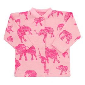 Kojenecký kabátek Baby Service Sloni růžový | 56 (0-3m), 62 (3-6m), 68 (4-6m), 74 (6-9m)