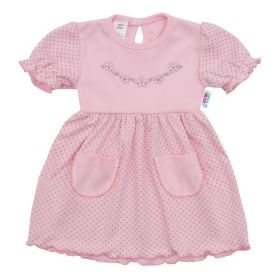 Kojenecké šatičky s krátkým rukávem New Baby Summer dress Růžová