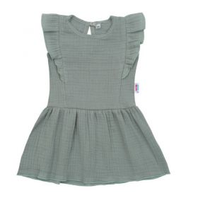 Kojenecké mušelínové šaty New Baby Summer Nature Collection mátové Zelená