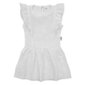 Kojenecké mušelínové šaty New Baby Summer Nature Collection bílé | 56 (0-3m)